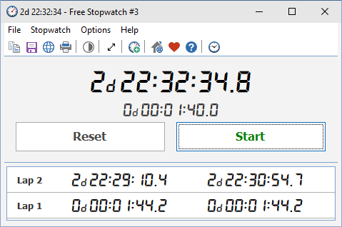 Free Stopwatch screen shot